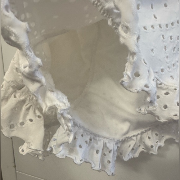 Vera Moda White Eyelet Ruffle Shorts S - Picture 6 of 8